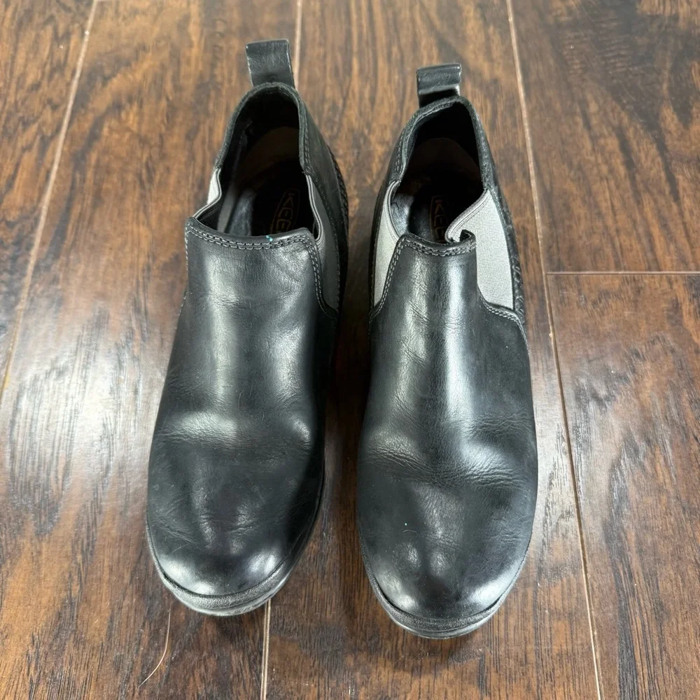 KEEN Women’s Size 7‎ Black Leather Ankle Boots – Low Heel Chelsea Style